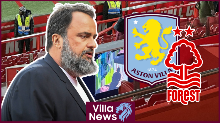 Aston Villa and Nottingham Forest badges, Evangelos Marinakis
