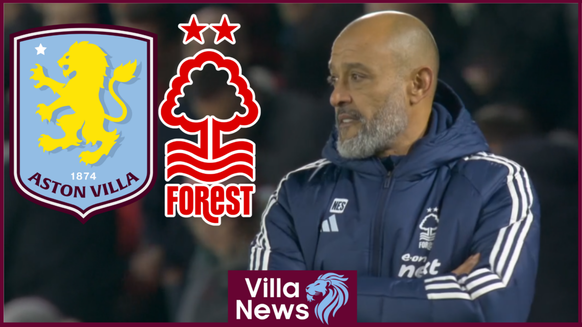 Aston Villa, Nottingham Forest badges and Nuno Espirito Santo