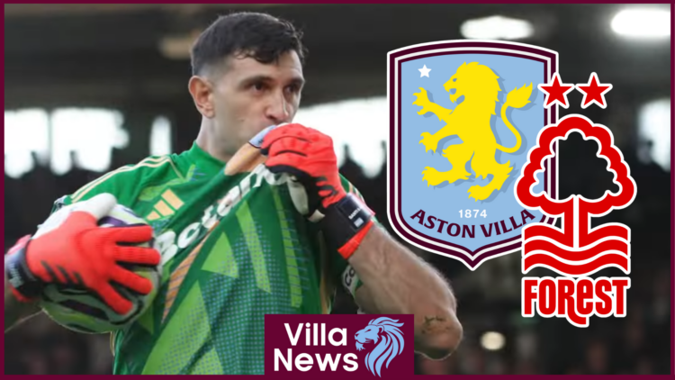 Emi Martinez Aston Villa Nottingham Forest badges