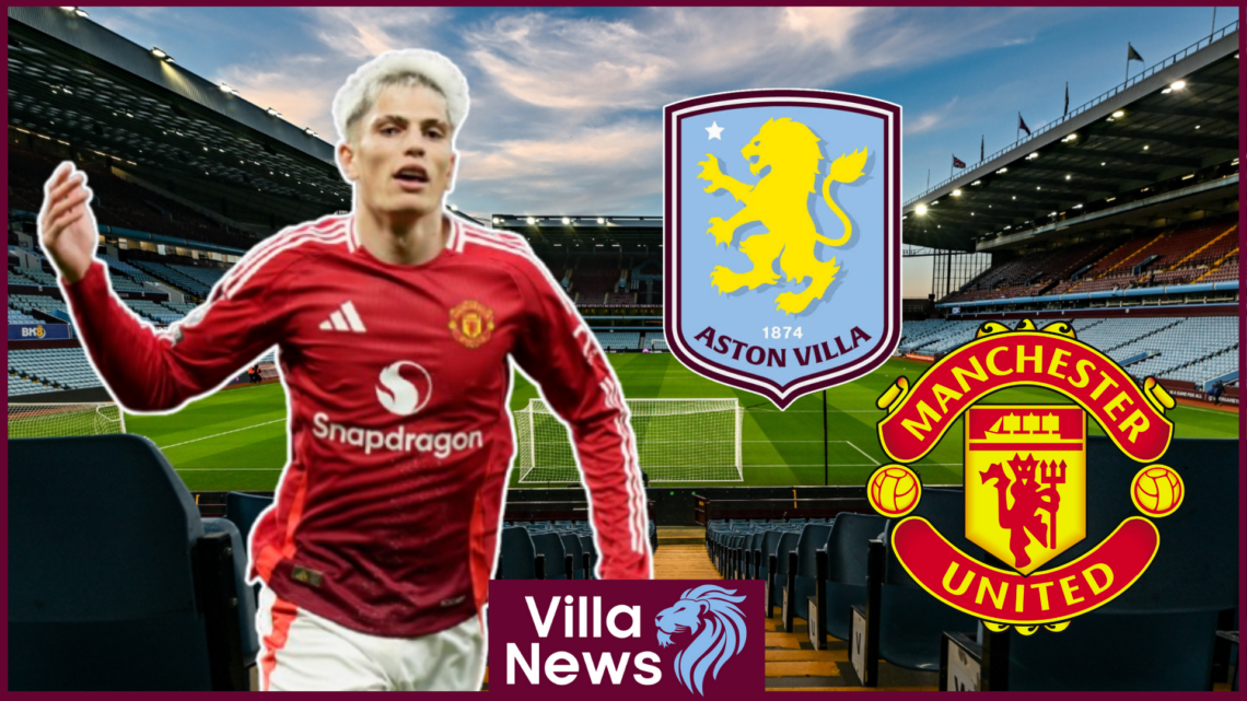 Alejandro Garnacho, Aston Villa badge, Manchester United badge