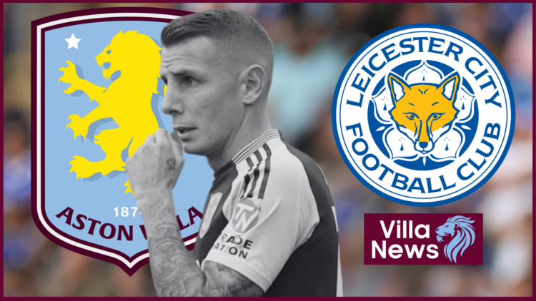 Aston Villa badge Leicester City Lucas Digne