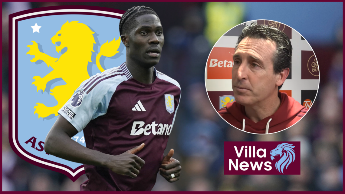 Aston Villa badge Unai Emery Amadou Onana
