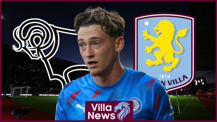 Louie Barry Aston Villa Derby County badges