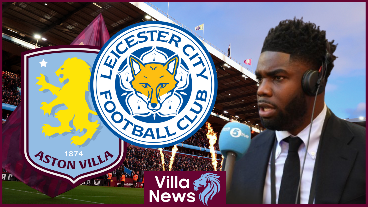 Micah Richards wowed by 'wonderful' Aston Villa footage on MOTD v Leicester