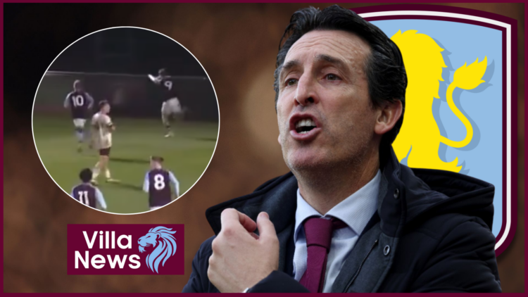 Aston Villa badge Mason Cotcher Emery