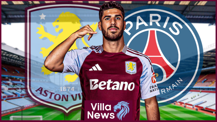 Aston Villa badge PSG Asensio