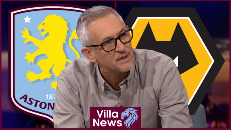Aston Villa badge Wolves Lineker