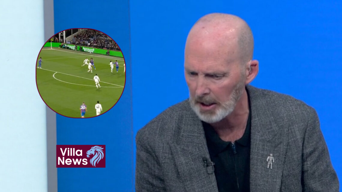 Mike Dean analyses a moment between Crystal Palace and Aston Villa.