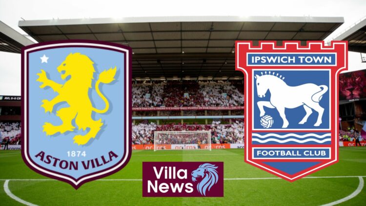 Aston Villa badge, Ipswich Town badge, Villa Park