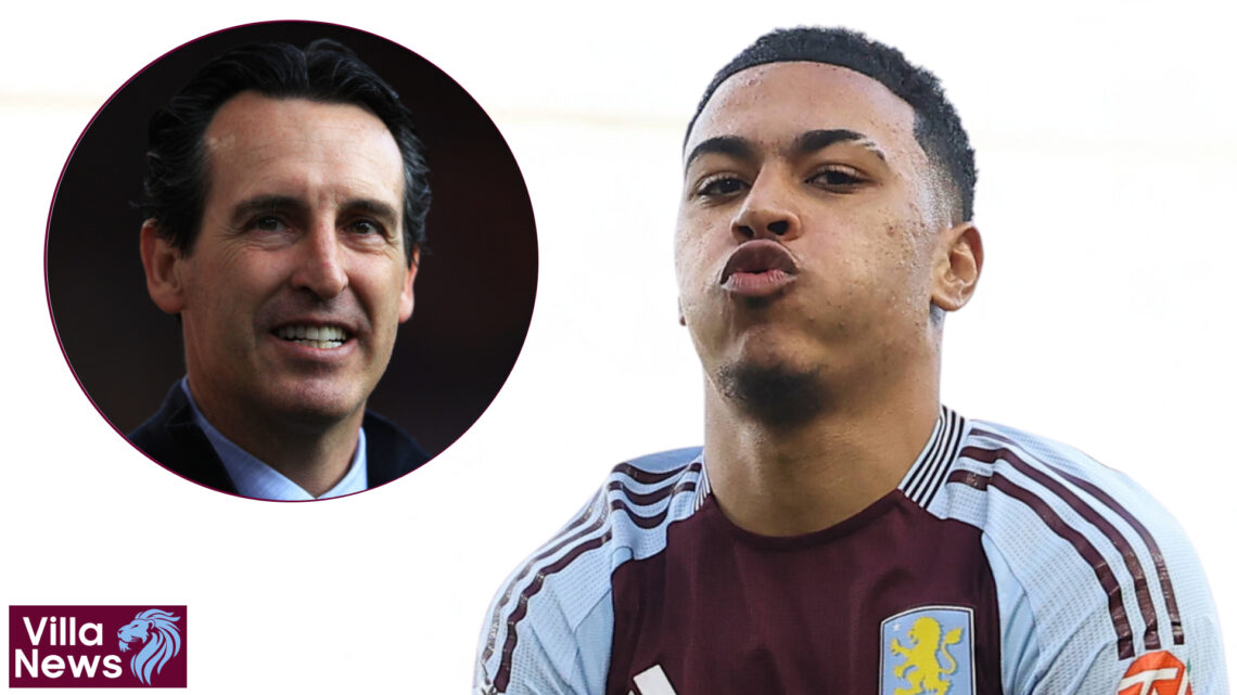 Aston Villa star Morgan Rogers and Unai Emery