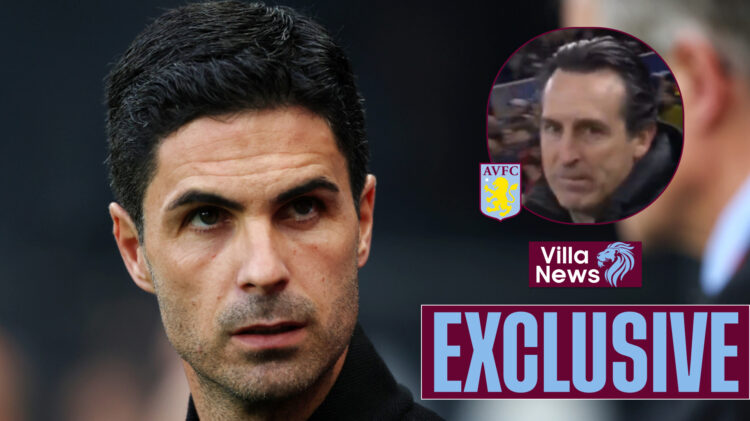 Unai Emery, Mikel Arteta, Aston Villa badge