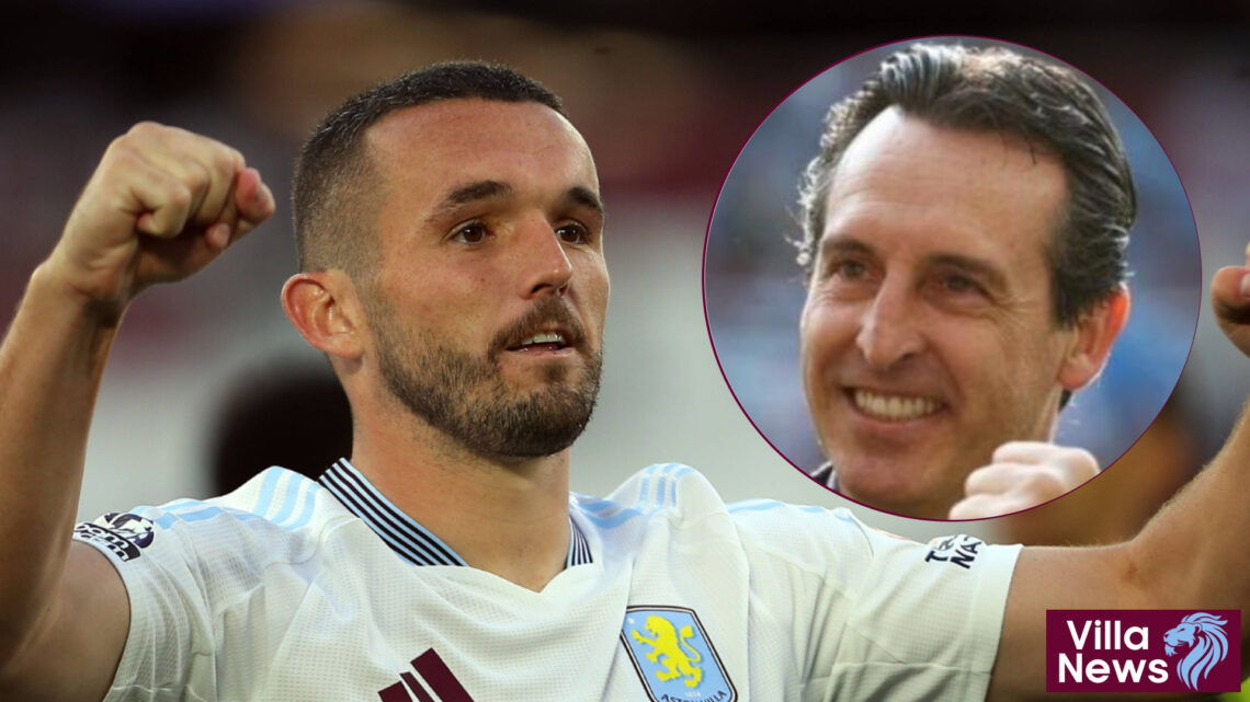 Aston Villa midfielder John McGinn and Unai Emery