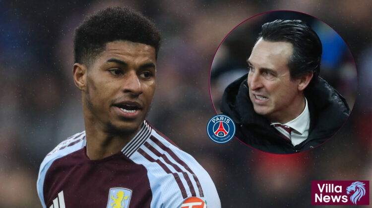 Aston Villa PSG Marcus Rashford Unai Emery