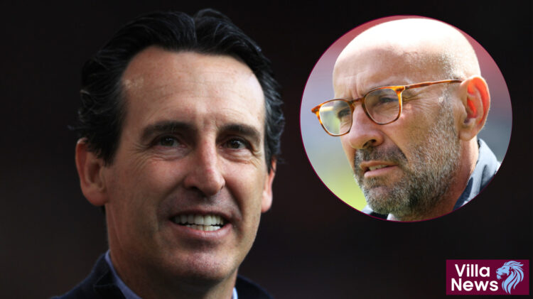 Aston Villa manager Unai Emery and Monchi