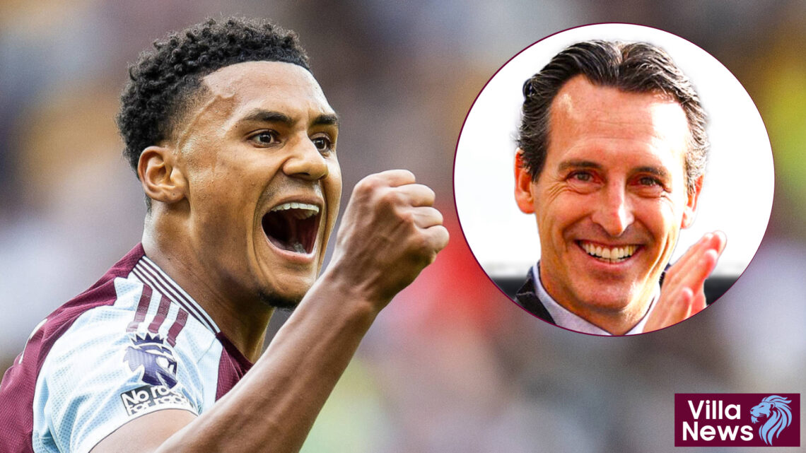 Aston Villa forward Ollie Watkins and Unai Emery