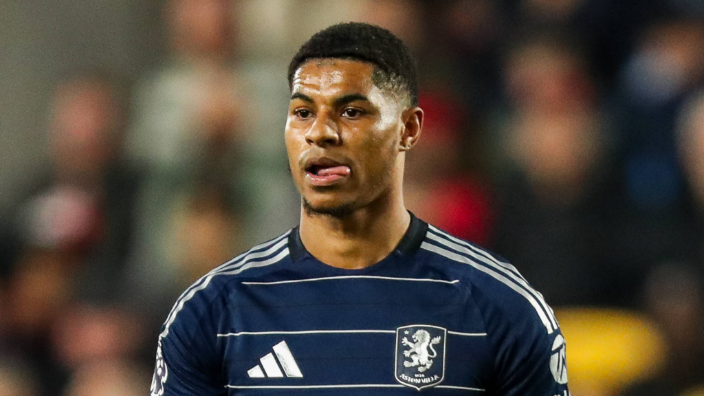 Rashford playing for Villa