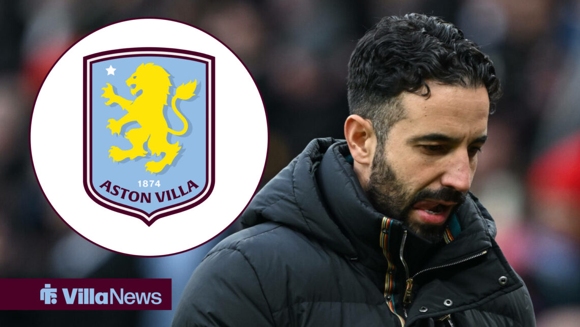 Aston Villa and Manchester United manager Ruben Amorim