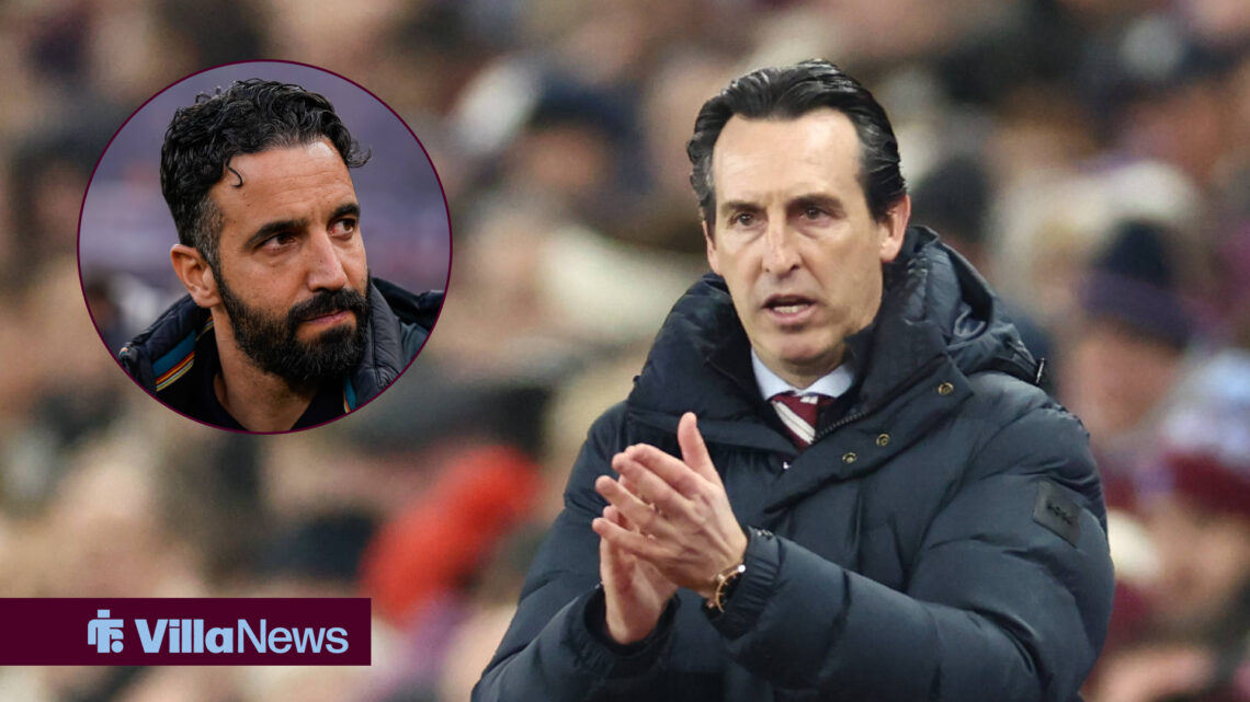 Manchester United boss Ruben Amorim and Aston Villa manager Unai Emery.