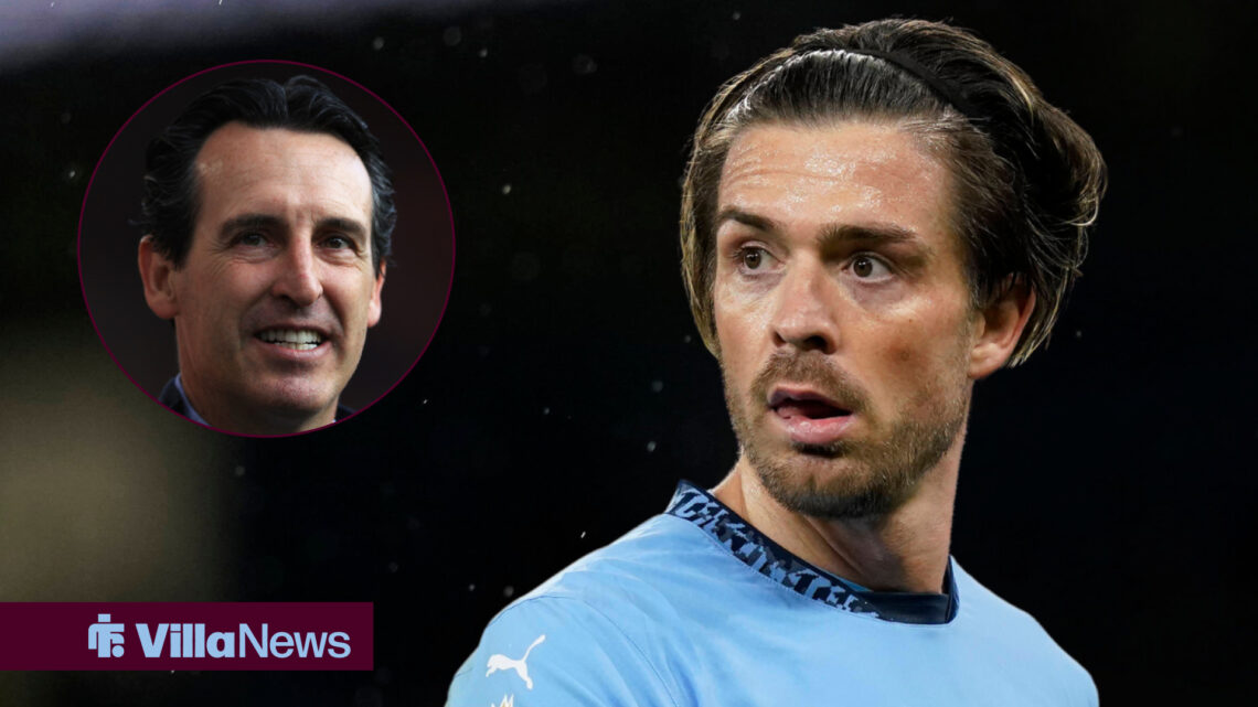 Aston Villa manager Unai Emery and Manchester City forward Jack Gralish