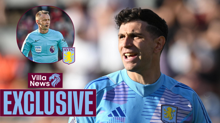 Stuart Attwell booked Emiliano Martinez as Aston Villa beat Bournemouth.
