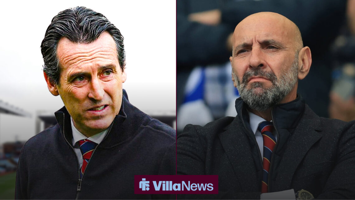 Unai Emery, Monchi, Aston Villa.