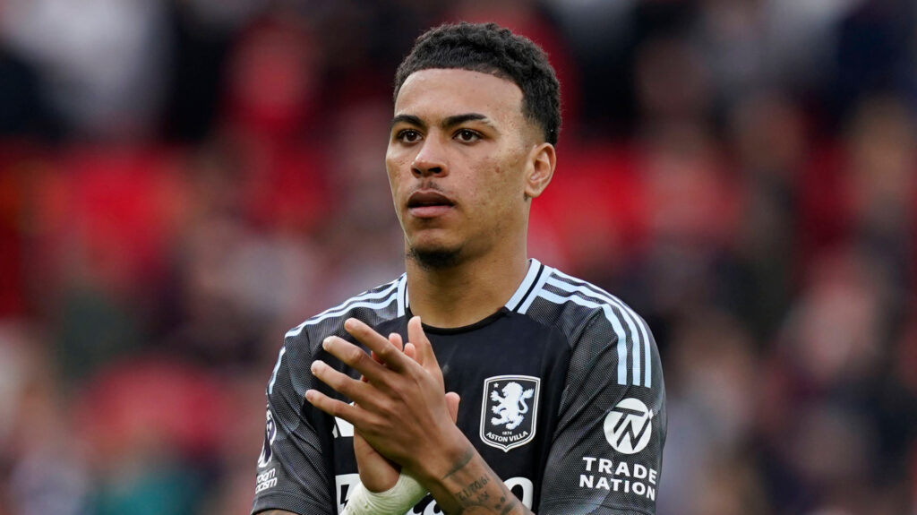 Aston Villa star Morgan Rogers claps to supporters