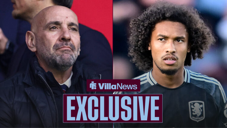 Villa News exclusive as Monchi stares at Aston Villa midfielder Boubacar Kamara.
