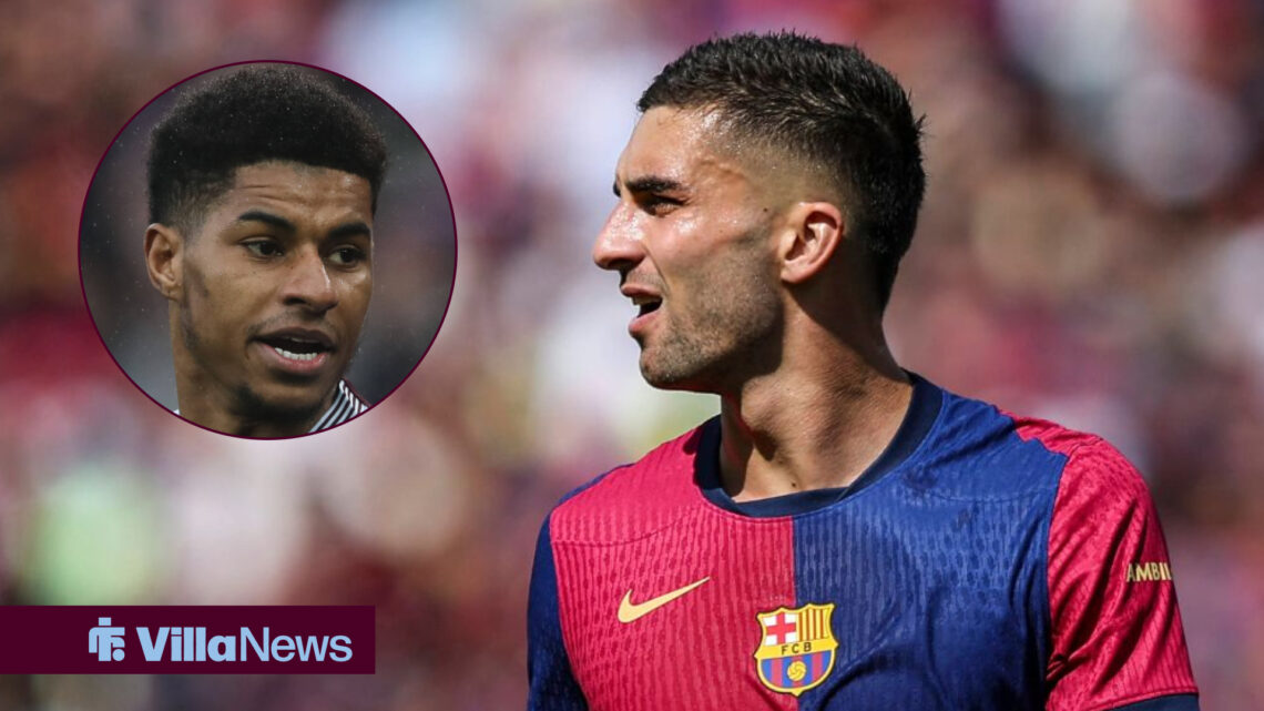 Barcelona forward Ferran Torres and former Aston Villa forward Marcus Rashford
