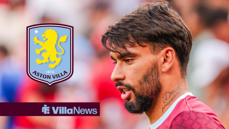 West Ham midfielder Lucas Paqueta with Aston Villa insert