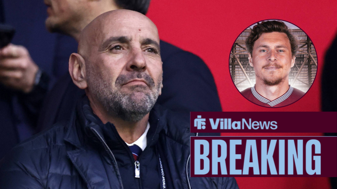 Monchi looking towards a circle inset of Victor Lindelof
