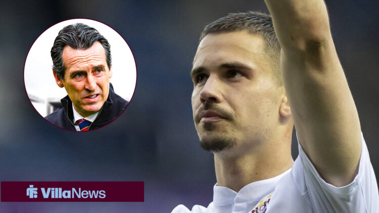 Aston Villa, Unai Emery looking angry with Leander Dendoncker