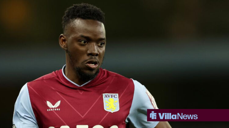 Bertrand Traore in action for Aston Villa.