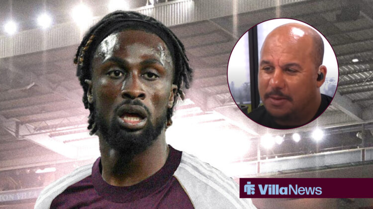 Evann Guessand in Aston Villa kit