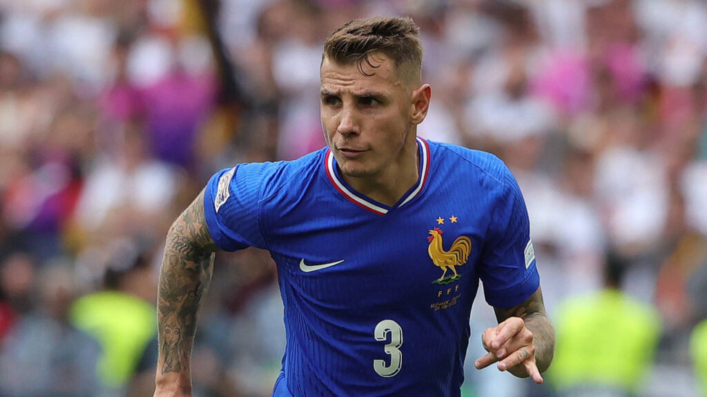 Lucas Digne playing for France