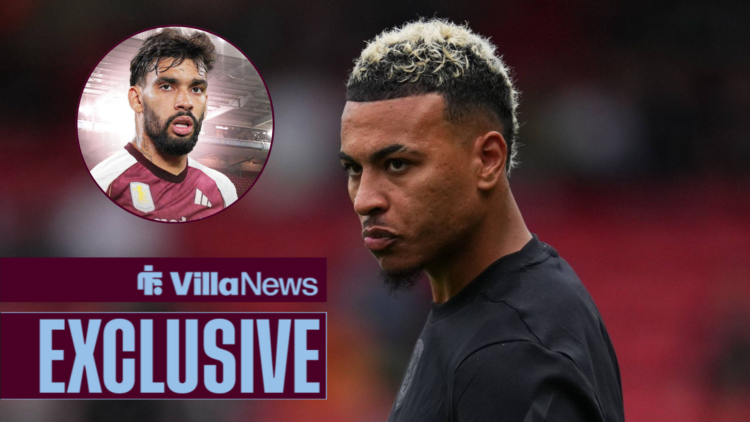 Aston Villa star Morgan Rogers, Lucas Paqueta in inset.