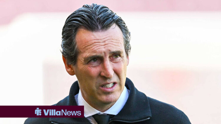 Unai Emery looking disappointed during Aston Villa game