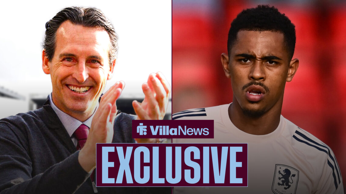 Villa News exclusive as Aston Villa manager Unai Emery applauds midfielder Jacob Ramsey.