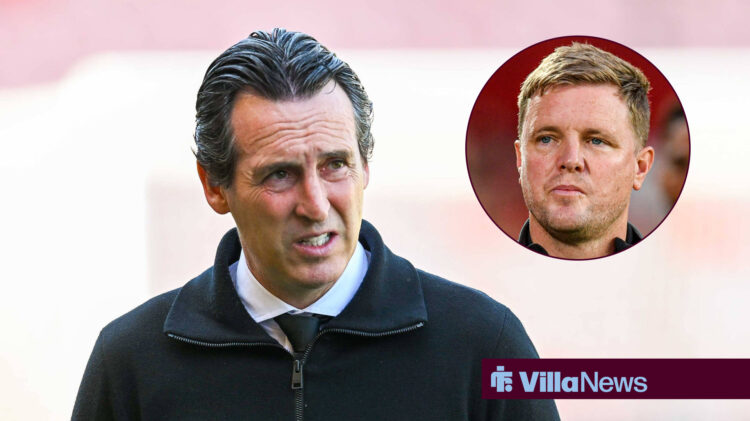 Aston Villa manager Unai Emery and Newcastle United boss Eddie Howe