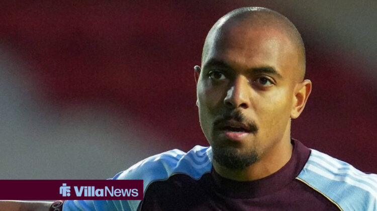 Aston Villa's Donyell Malen points