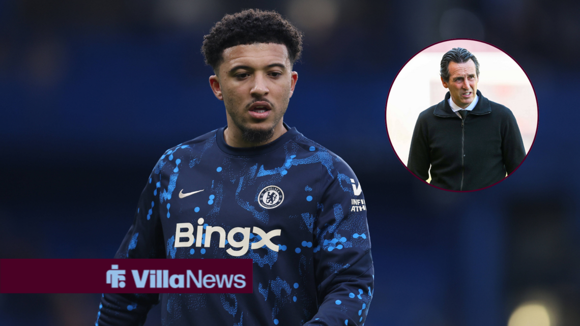 Jadon Sancho and a frustrated Unai Emery in the circle