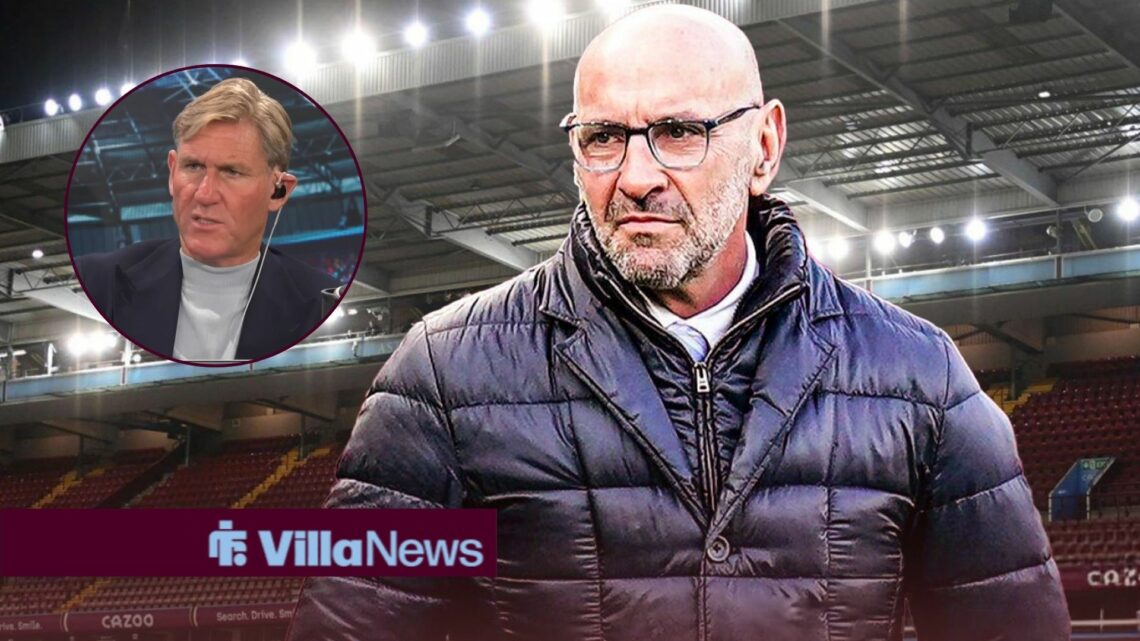 Former Aston Villa director Monchi and Simon Jordan in the circle