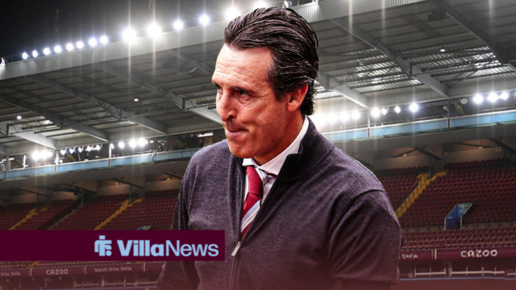 Aston Villa manager Unai Emery looking frustrated