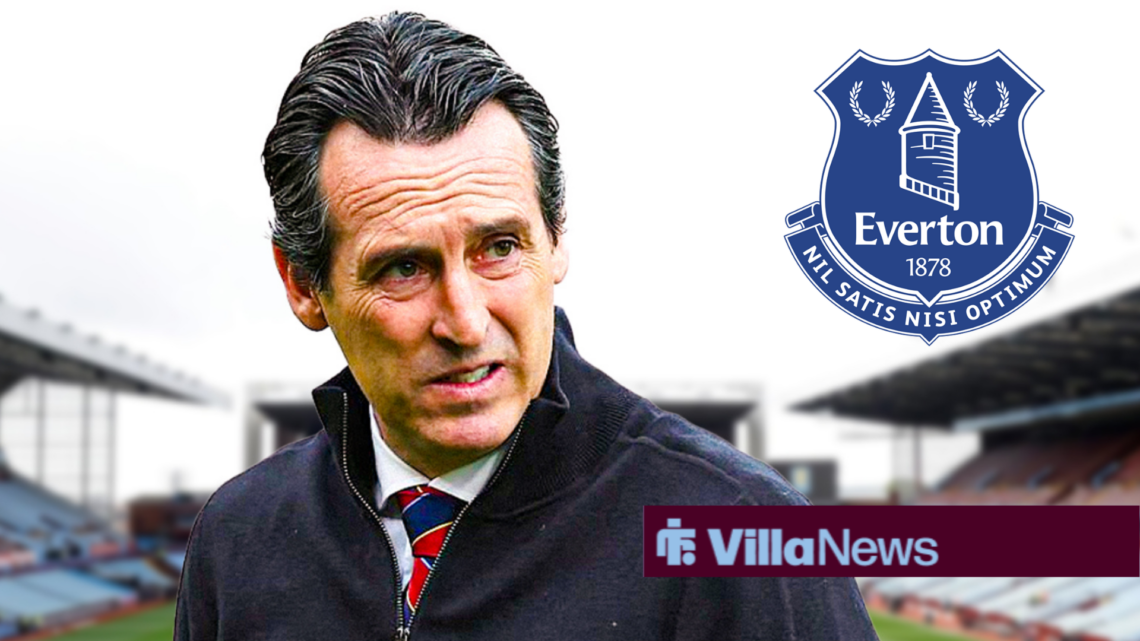Aston Villa manager Unai Emery, Everton badge