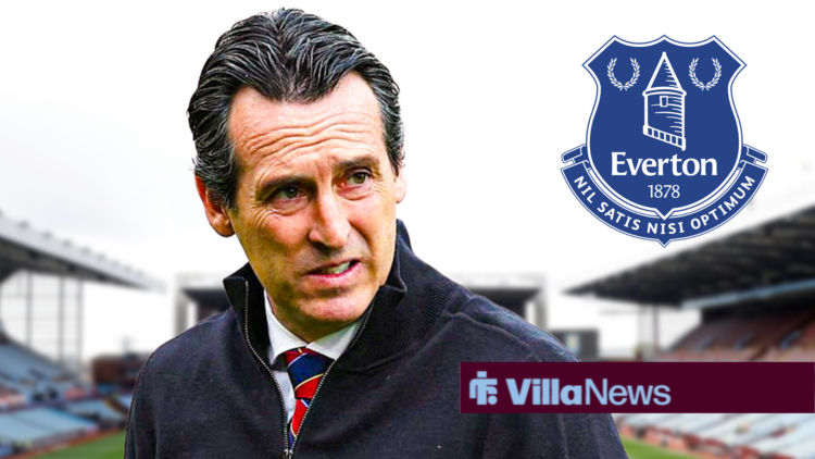 Aston Villa manager Unai Emery, Everton badge