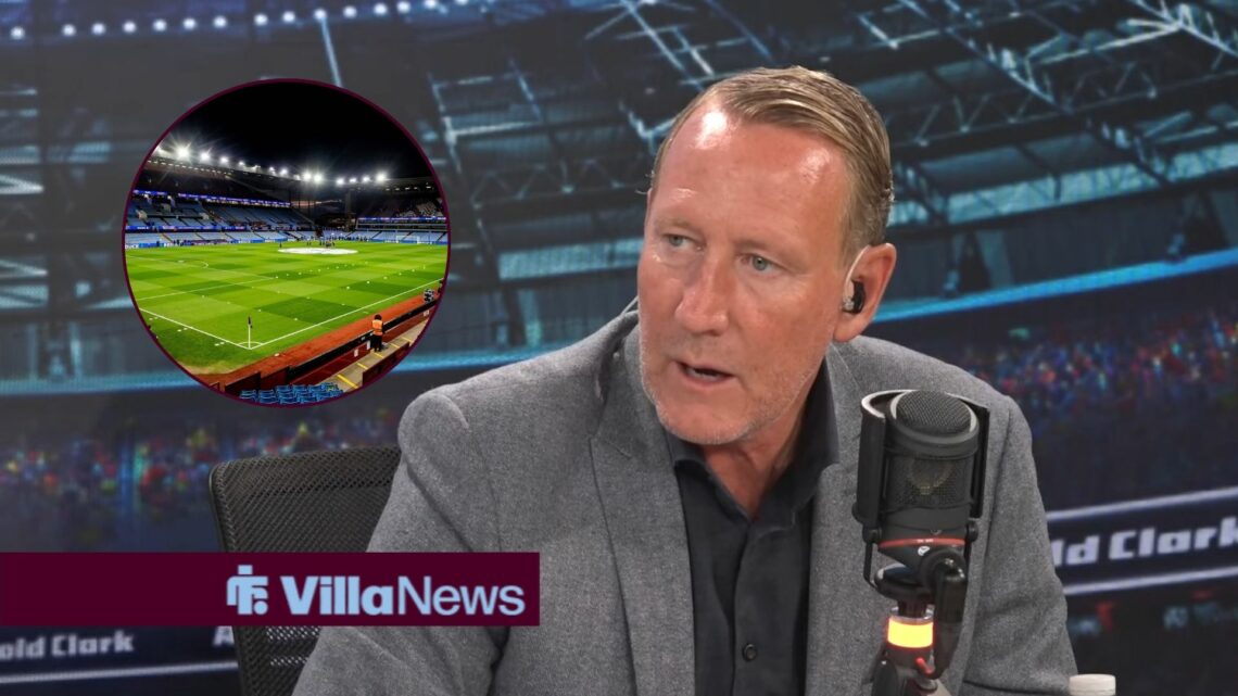 Ex-Arsenal player Ray Parlour and Villa Park in the circle