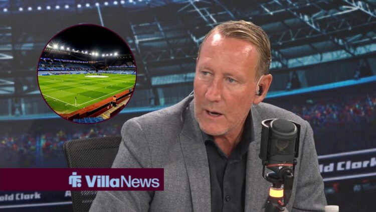 Ex-Arsenal player Ray Parlour and Villa Park in the circle