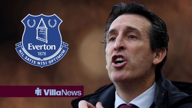 Aston Villa manager Unai Emery, Everton badge