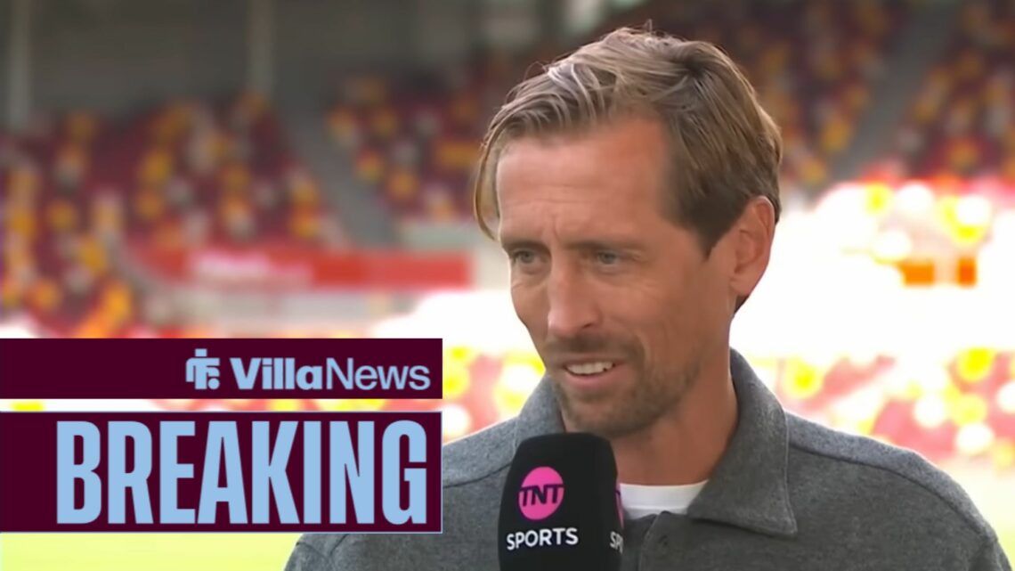 Peter Crouch talks to TNT Sport at Brentford's GTech Stadium.