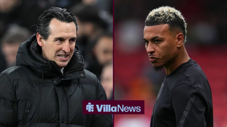 Morgan Rogers and Unai Emery of Aston Villa
