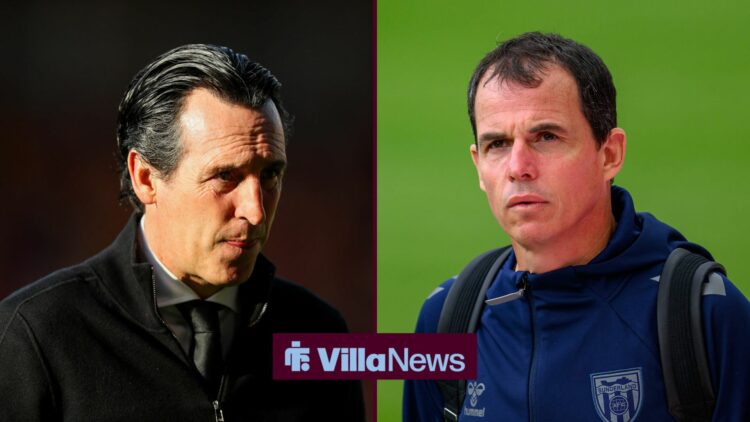 Aston Villa boss Unai Emery with Sunderland manager Regis Le Bris
